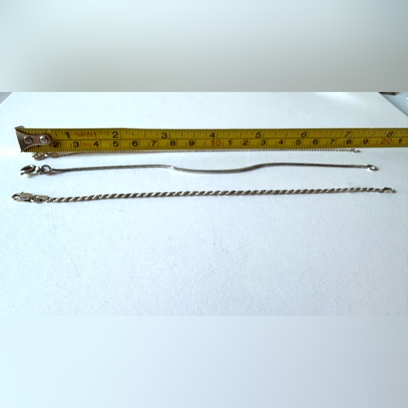 Italian Sterling Silver Chain Bracelet Set - Picture 13 of 15